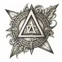 AA symbol tattoo design idea