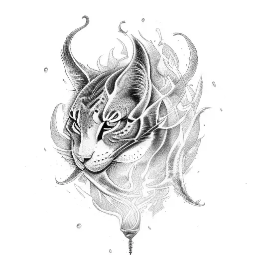 match with fire tattoo design idea