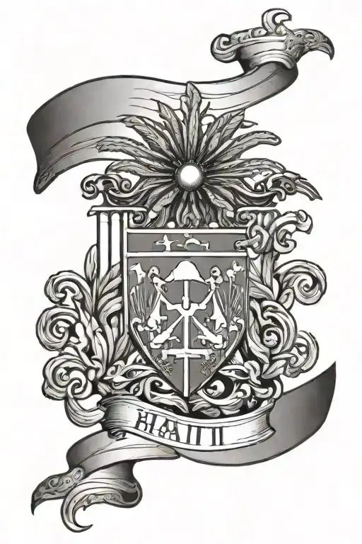 Haiti Flag powerful women  tattoo design idea