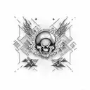  Pearl Jam black tattoo design idea