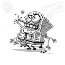 evil spongebob  tattoo design idea