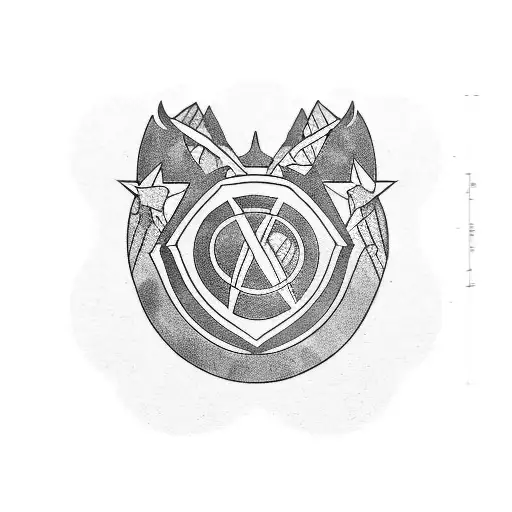 Create a tattoo featuring a super sport car speeding through a military base and the mame "ALBA" IN FRONT tattoo design idea