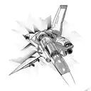 Create a tattoo featuring a super sport car speeding through a military base and the mame "ALBA" IN FRONT tattoo design idea