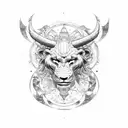 humble and hustle Leo zodiac sign tattoo design idea