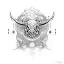 humble and hustle Leo zodiac sign tattoo design idea