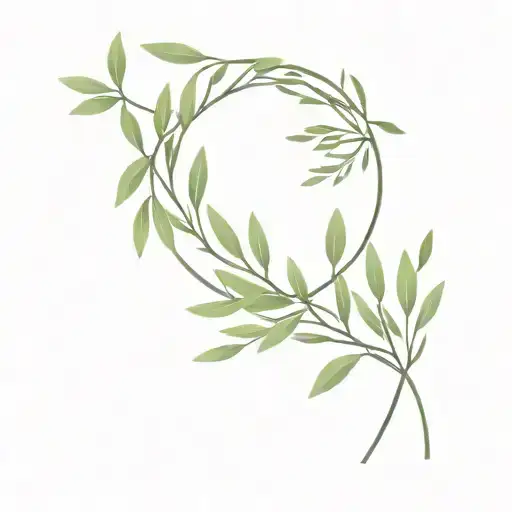 olive branch wreath with Roman numeral for 1989 tattoo design idea