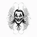 joker card  tattoo design idea