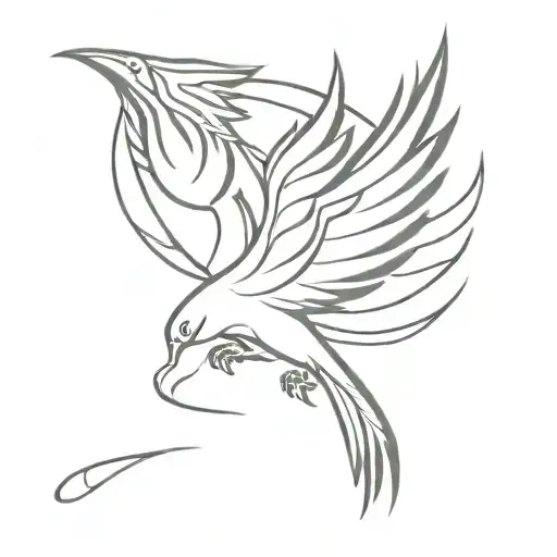 warrior phoenix redemption  tattoo design idea