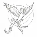 warrior phoenix redemption  tattoo design idea