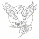 warrior phoenix redemption  tattoo design idea