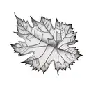 Leaf tattoo design idea