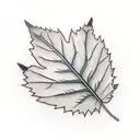 Leaf tattoo design idea