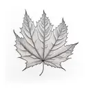 Leaf tattoo design idea