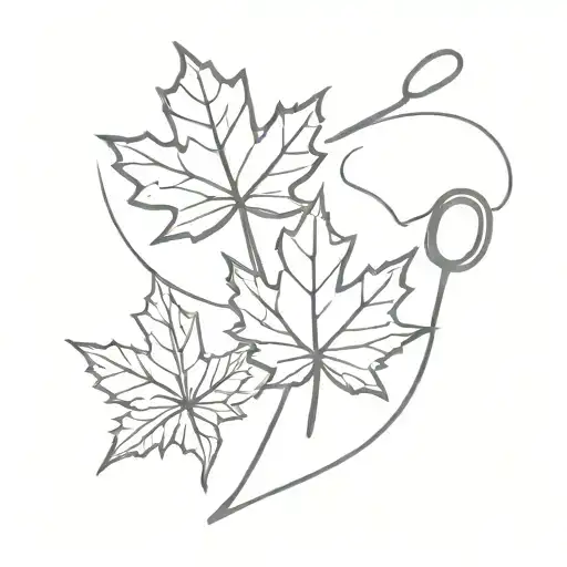 maple leaf, whisk and spatula crossed over each tattoo design idea