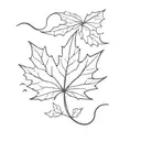 maple leaf, whisker and spatual tattoo design idea