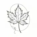 maple leaf, whisker and spatual tattoo design idea