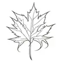 maple leaf, whisker and spatual tattoo design idea