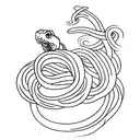 long sword with vines and snake tattoo design idea