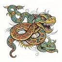snake aztec tattoo design idea