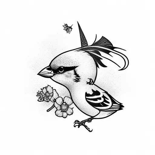 Sparrow tattoo design idea
