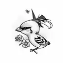 Sparrow tattoo design idea