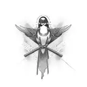 Sparrow tattoo design idea