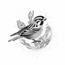 Sparrow tattoo design idea