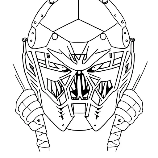 Metallica inspired hockey mask tattoo design idea