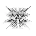 Metallica's iconic logo intertwined with a UPS delivery truck tattoo design idea