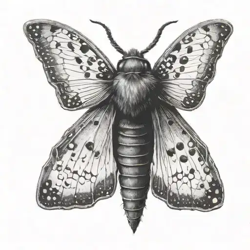 death moth emerging tattoo design idea