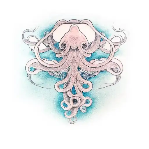 squid tattoo design idea