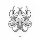 squid tattoo design idea