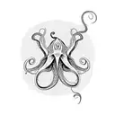 squid tattoo design idea
