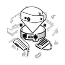 y2k retro computer monitor with pixel brain inside  tattoo design idea