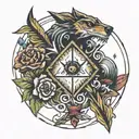 ADHD using arrows tattoo design idea