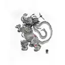 foo dog left hand  tattoo design idea