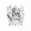 Panama flag tattoo design idea