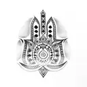 Hamsa Symbol tattoo design idea