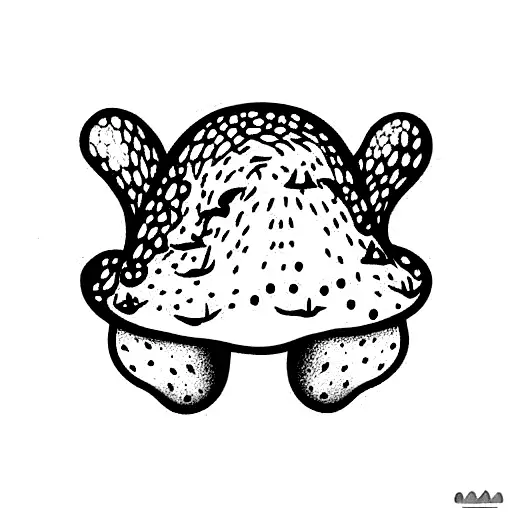 fairy frog on a mushroom tattoo design idea
