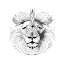 lion, skull, hour glass tattoo design idea