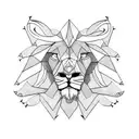lion, skull, hour glass tattoo design idea