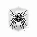 big spider on a rose with Barbed Wire covered in cobweb, tattoo design idea