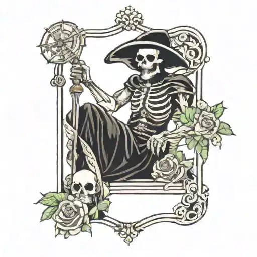 death tarot card tattoo design idea