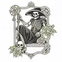 death tarot card tattoo design idea