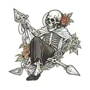 death tarot card tattoo design idea