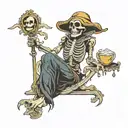 death tarot card tattoo design idea