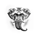 realistic arm tattoo of panther, elephant, snake, and gorilla each animal individually in a column down arm tattoo design idea