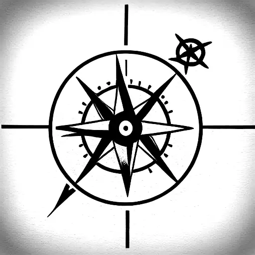 Clock and compass split in half with "memento mori"  tattoo design idea