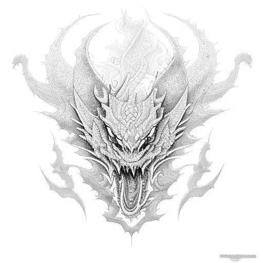blue dragon tattoo design idea