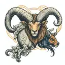 Aries, Leo, Capricorn zodiac signs tattoo design idea